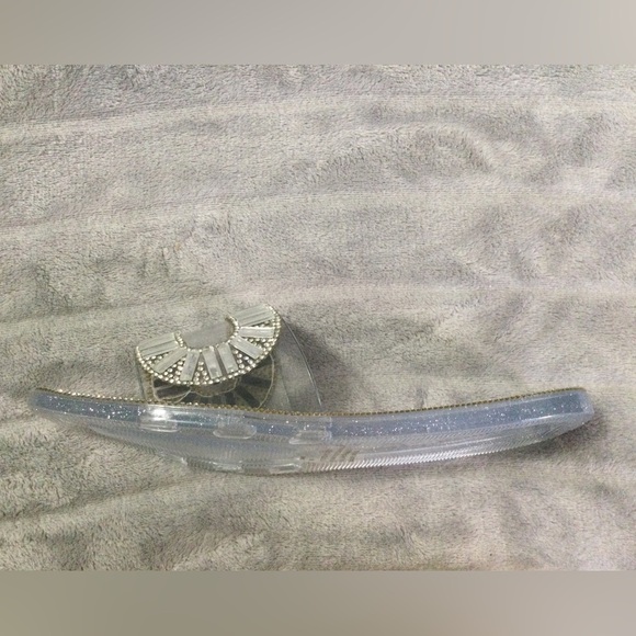 Lauren Lorraine Jane Clear Rhinestone Embellished Jelly Sandal Size 6 - Picture 7 of 10